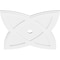 Ekena Millwork Cosmo Architectural Grade PVC Ceiling Medallion, 34"OD x 3"ID x 12 3/4"C x 1"P, One-Piece CMP34CM-03000 - alternate 3